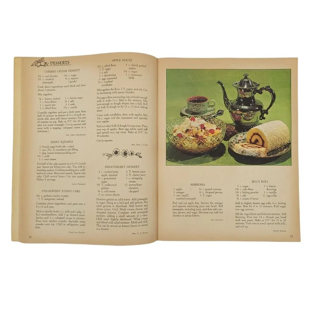 Vintage 1980 Kitchen Fare Desserts Cookbook Illustrated